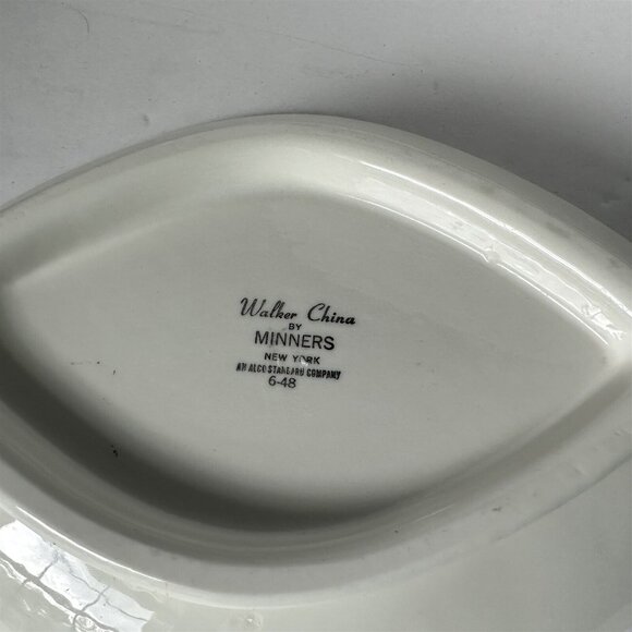 Walker China Diamond Shape Platter By Minners New York 6-48 White Restaurantware - Picture 6 of 7